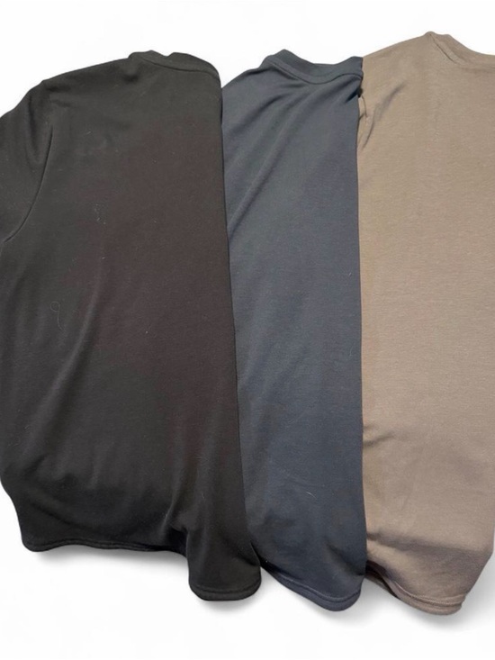 BYLT Basics Tops - Bylt bundle Three Crew Neck Tees - Black, Navy, Gray/green. Womens XL